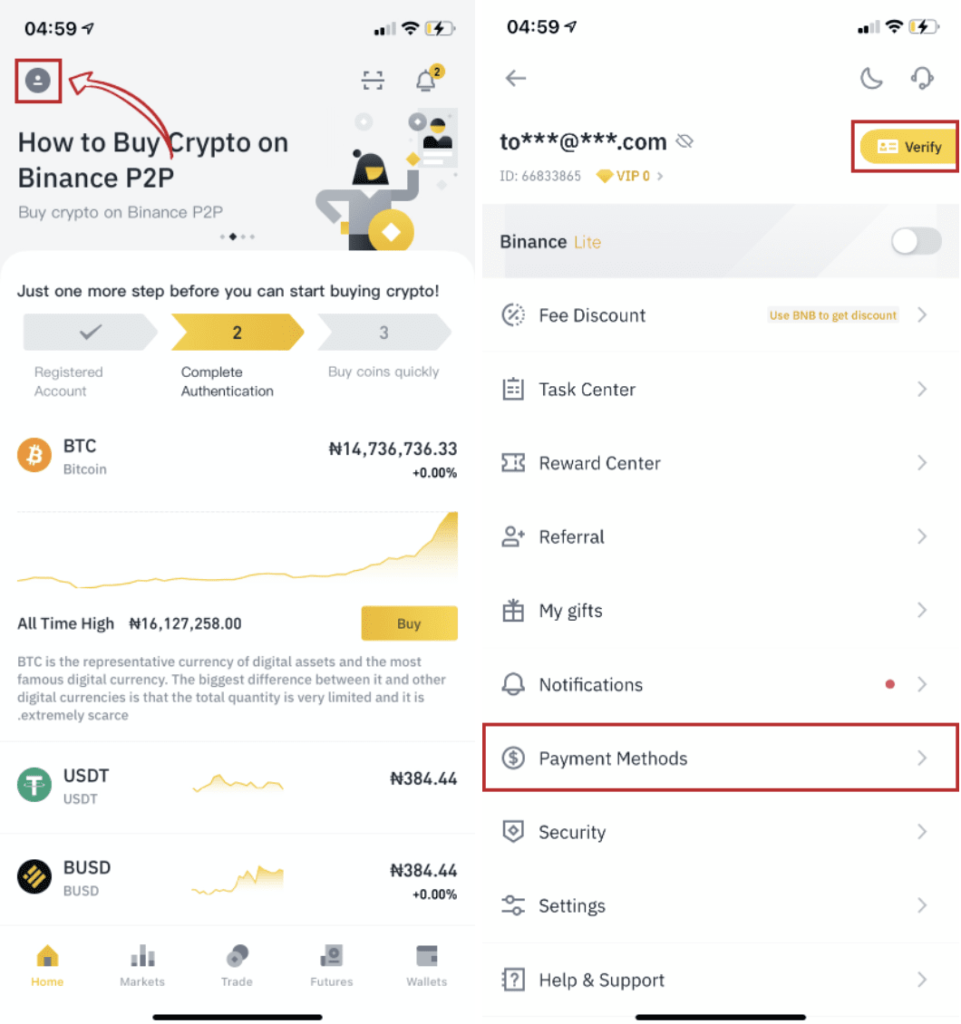 How to Buy Cryptocurrency on Binance P2P App step 4