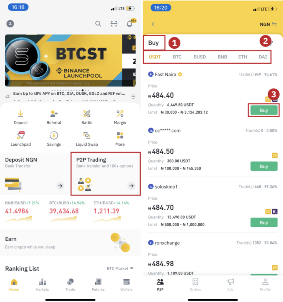 How to Buy Cryptocurrency on Binance P2P App step 5