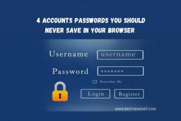 4 Important Accounts Password